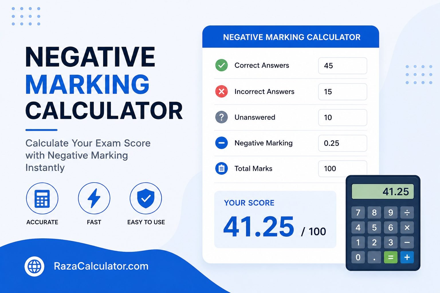 Negative Marking Calculator