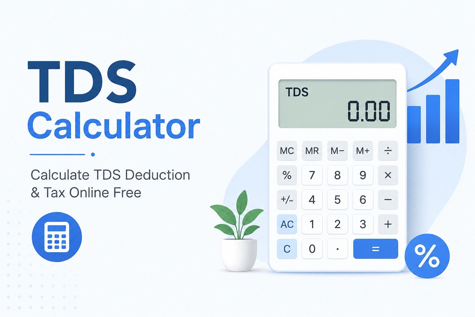 Estimated tax deduction result shown on a Tds calculator screen